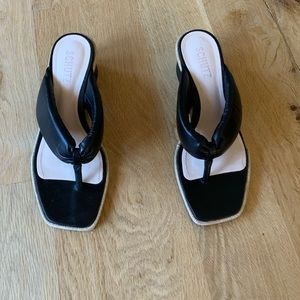 Spring Refresh 🌸 
Schutz  Black Backless Flip Flop Mules
